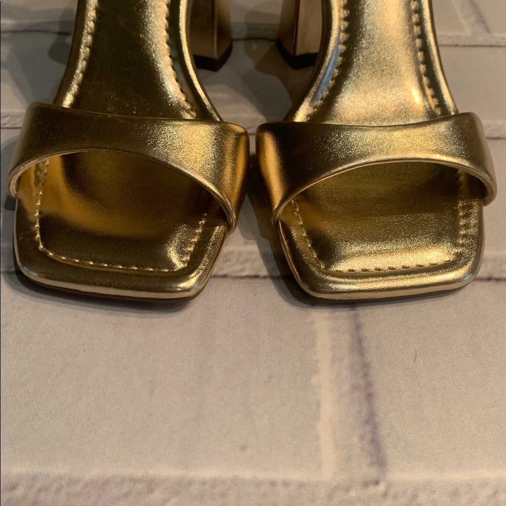 ASOS Gold Block Heel Sandals - Picture 3 of 11